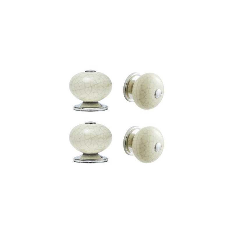 Bouton Gabi porcelaine fissurée Lot de 4
