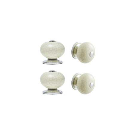Bouton Gabi porcelaine fissurée Lot de 4