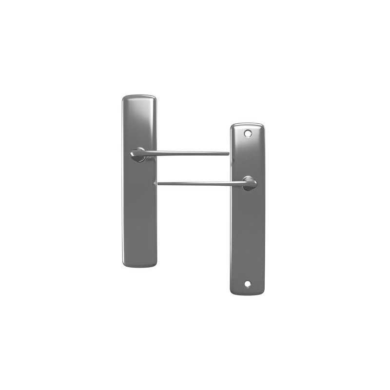 2 poignée de porte sans trou zamak entraxe 165 mm