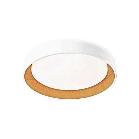 Plafonnier led de salle de bain IP44 Malaidiam. 30 cm métal blanc