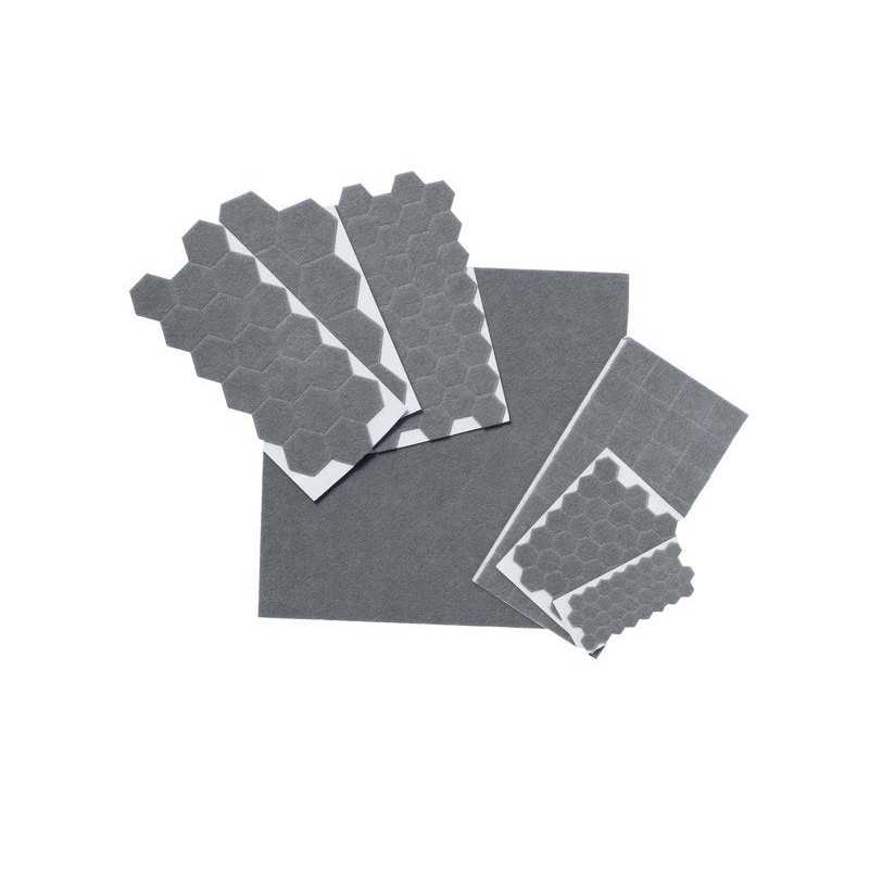 Lot de175 patins feutre +caoutchouc adhésif brun 7t