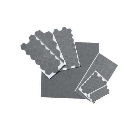 Lot de175 patins feutre +caoutchouc adhésif brun 7t