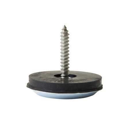 Lot de 4 patins gliss+vismarron 30mm