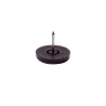 Lot de 4 patins plastiqueà  clou marron 25mm