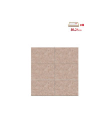 Lot de 8 patins feutre en laine adhésif35 x 24mm beige