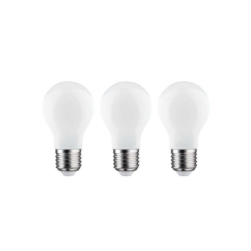 Lot de 3 ampoules led E27 806Lm 60W classe énergétique A blanc neutre