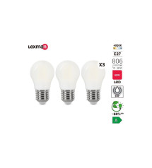 Lot de 3 ampoules led à  filamentE27 806Lm 3.8W