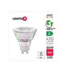 Ampoule led réflecteur GU10 450Lm 2.5W blanc neutre