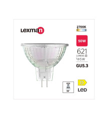 Ampoule led réflecteur GU5.3 36° 621lm 50W blanc chaud