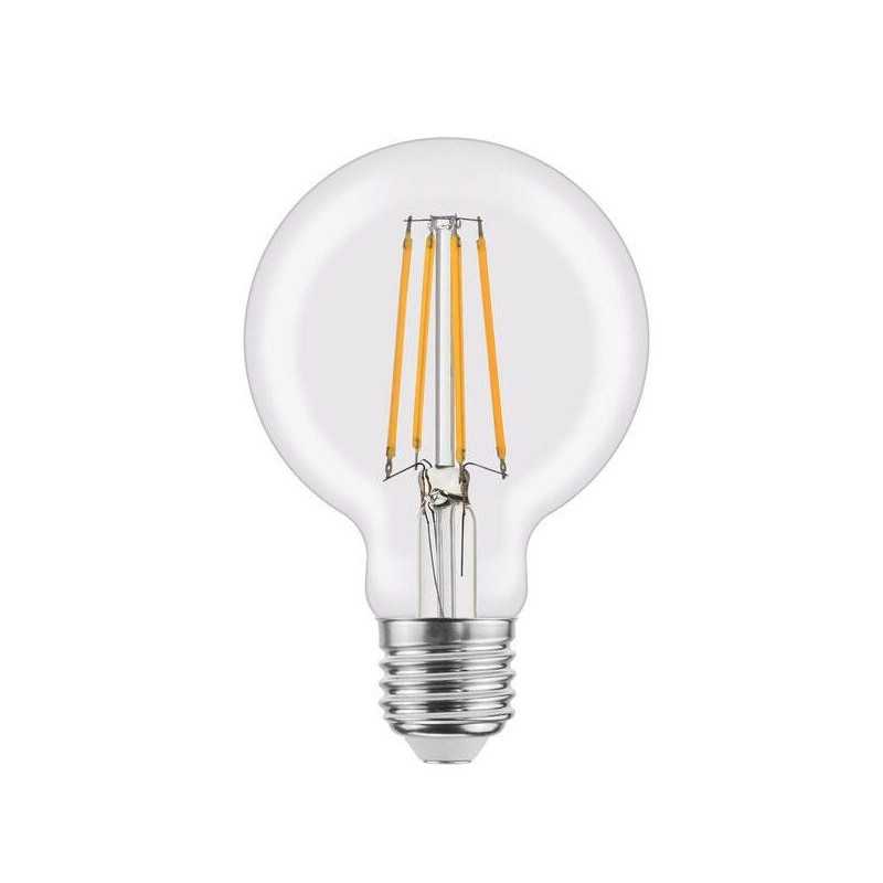 Ampoule led à  filament globe 80mm E27 470lm 40W blanc neutre