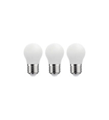 Lot de 3 ampoules led sphérique E27 470lm 40W blanc chaud