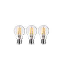 Lot de 3 ampoules led E27 806lm 60W blanc chaud