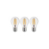 Lot de 3 ampoules led E27 806lm 60W blanc chaud