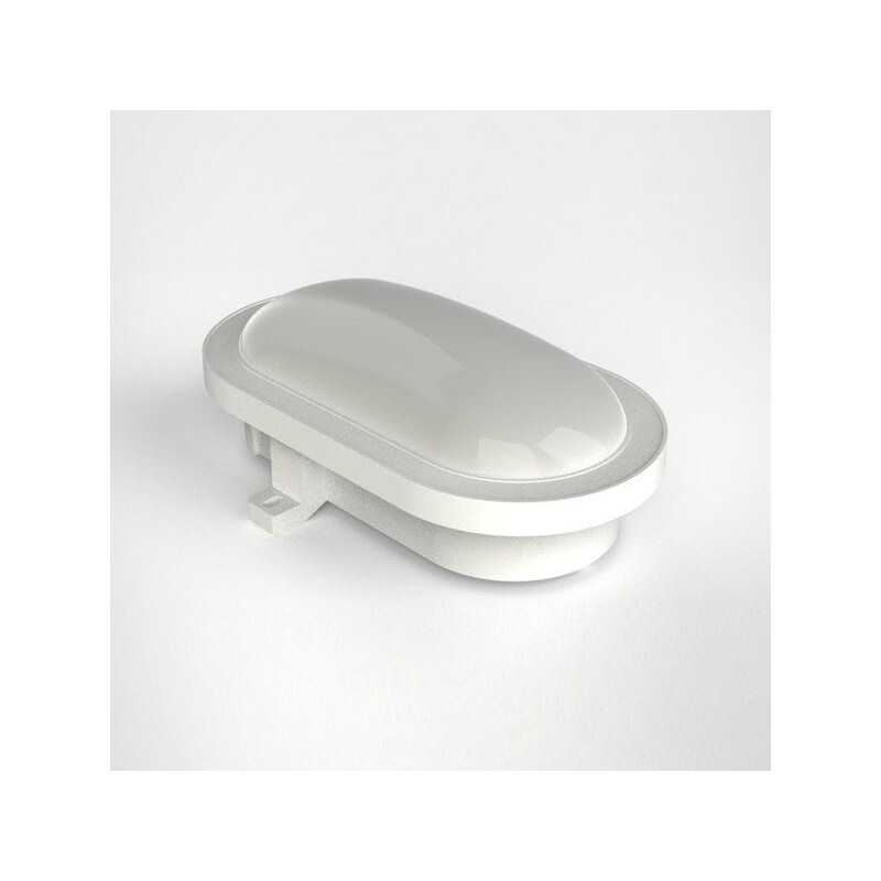 Hublot extérieur led intégré ovale 20cm 1300lm ip44 blanc premier prix