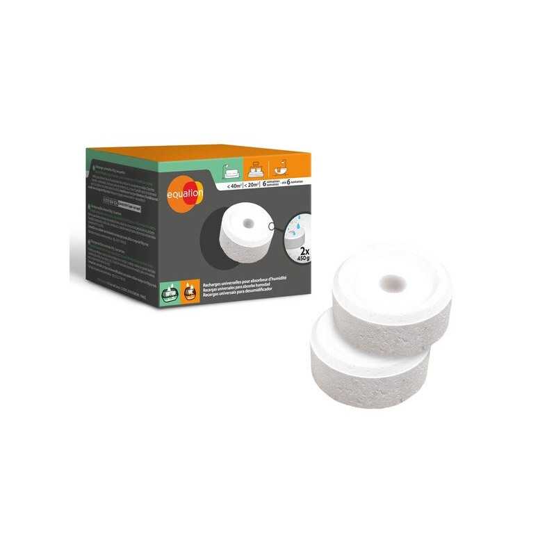 Lot de 2 recharges tablette pour absorbeur dhumiditéneutre 450 g