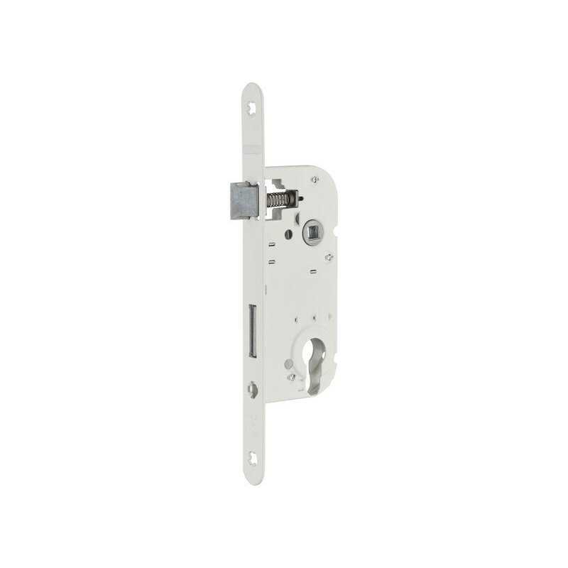 Serrure encastrée THIRARD à  cylindre axe 40 mm blanc