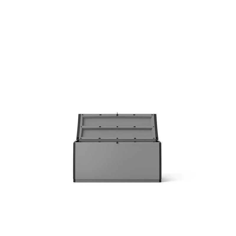 Malle en résine 308 litres gris l.120 x p.54 x H.57 cm