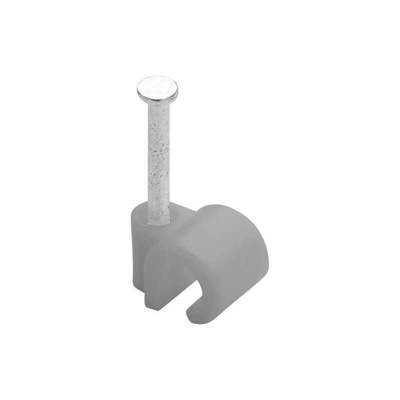 Lot de 100 attaches-fils diamètre de 4 à  7mm L. 20mm gris