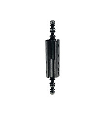 Paumelle Universelle Deco Acier Noir 40X10 X2