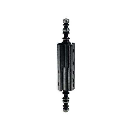 Paumelle Universelle Deco Acier Noir 40X10 X2