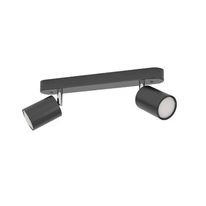 Spot reciso GU10 5Wx2 noir