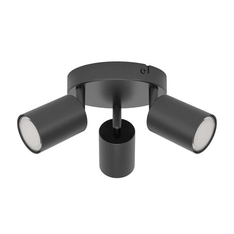 Spot reciso GU10 5Wx3 noir