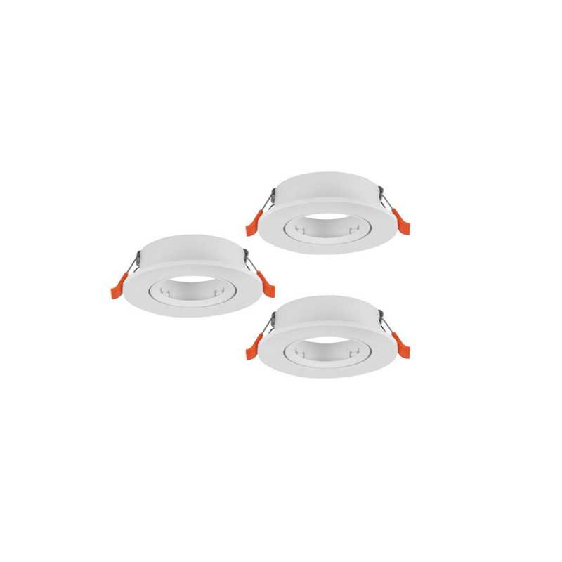 Spot encastré GU10 5Wx3 blanc