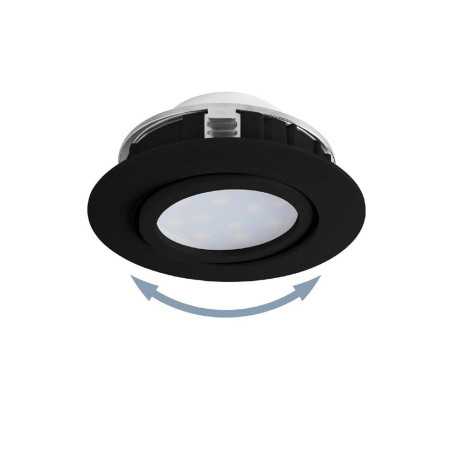 Spot encastré Pineda noir 55W3000K D.84mm
