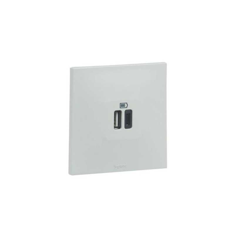 Chargeur USB A+C Urbano finition gris