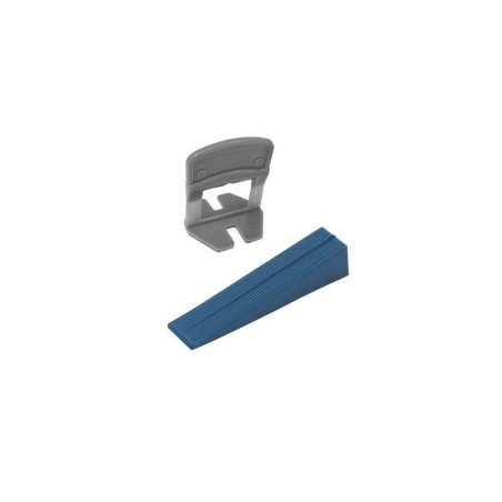 Kit 100 croisillons autonivelants et 100 cales DEXTER Ep.1.5 mm