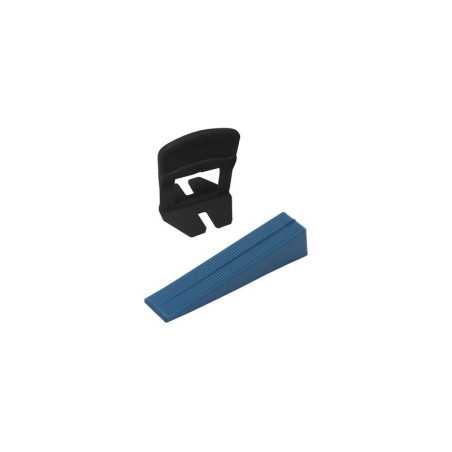 Kit de 100 croisillons autonivelants et 100 cales DEXTER Ep.2 mm