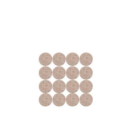 Lot de 16 patins feutre en laine adhésif SCOTCH diam. 17 mm beige