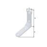 Equerre Chaise Galva 75X75X20 Blanc