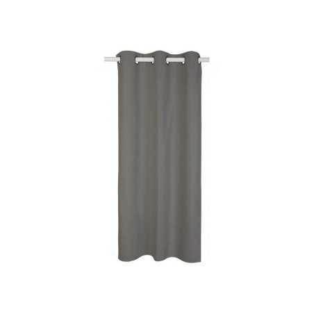 Rideau occultant aspect lin Aleyna gris anthracite l.140 x H.280 cm -  - meilleure qualité