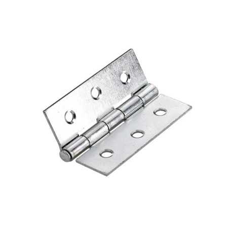 Lot de 2 charnières universel acier pour meuble L.42 x l.57 mm