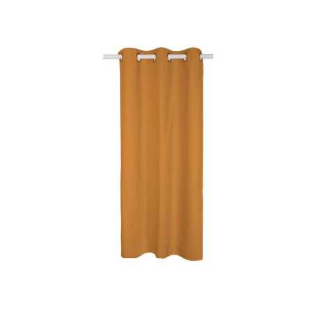Rideau occultant aspect lin Aleyna jaune moutarde l.140 x H.280 cm -  - meilleure qualité