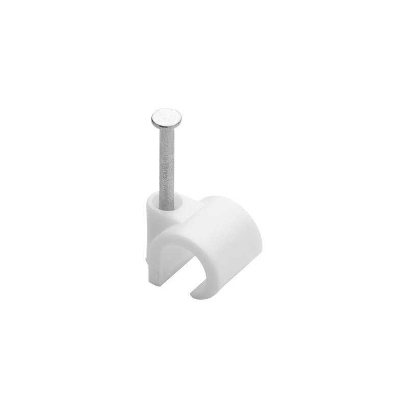 Sachet de 50 attache-fils Diam. de 8 à 12 mm L.14 mm blanc