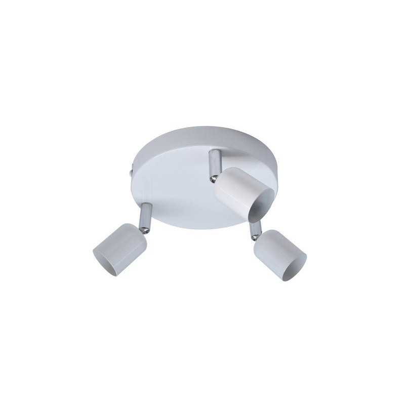 Plafonnier 3 Spots Fer Blanc Basic