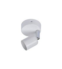 Spot patère Basic fer blanc GU10 max 40 W