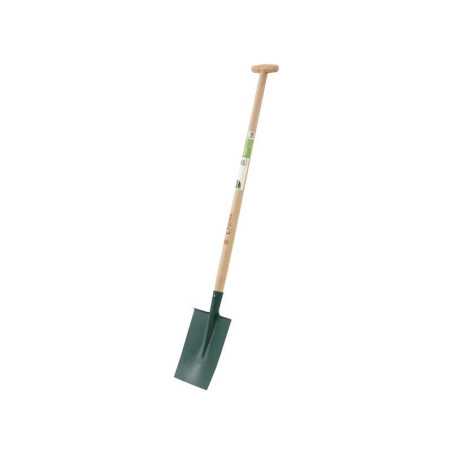Bêche à rebord acier GEOLIA manche bois L.100 Cm