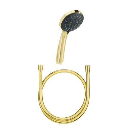 Douchette à main 4S 120mm+flexible doré PVD 80223+80232|Sanifer