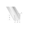 U 10x14x10x1mm 2M  PVC blanc uc5 | Sanifer