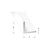 Cornière  25x25x1,5mm 2M alu laqué blanc uc5 | Sanifer