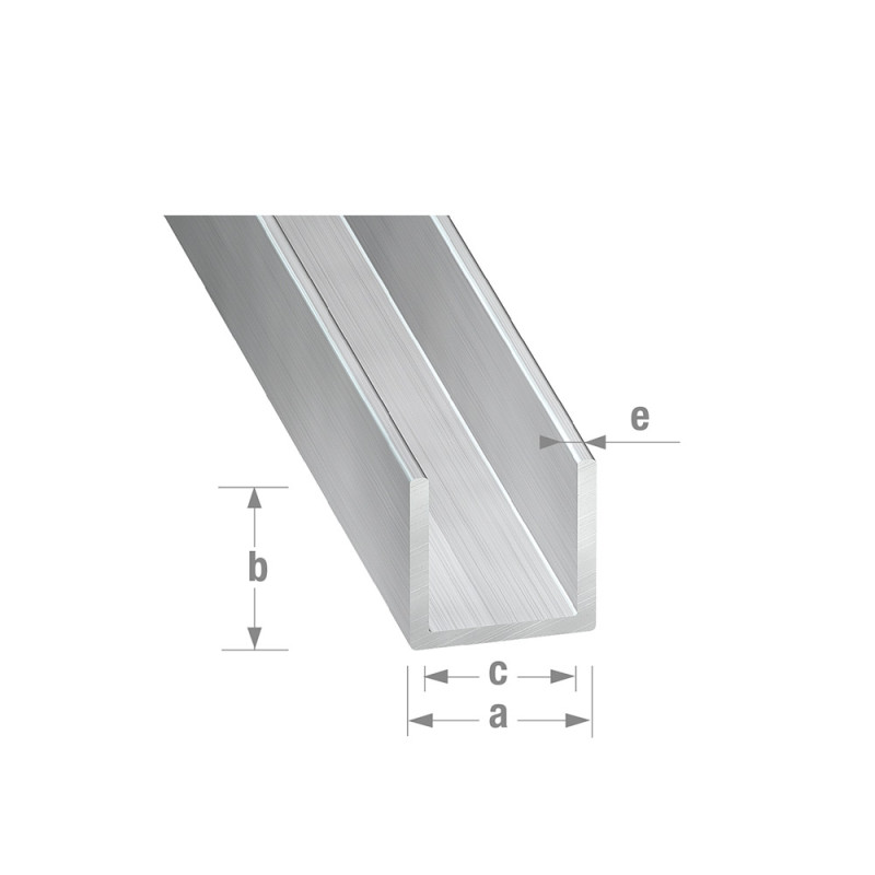 U 8x8x8x1mm 2M alu brut uc5 | Sanifer