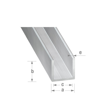 U 8x8x8x1mm 2M alu brut uc5 | Sanifer