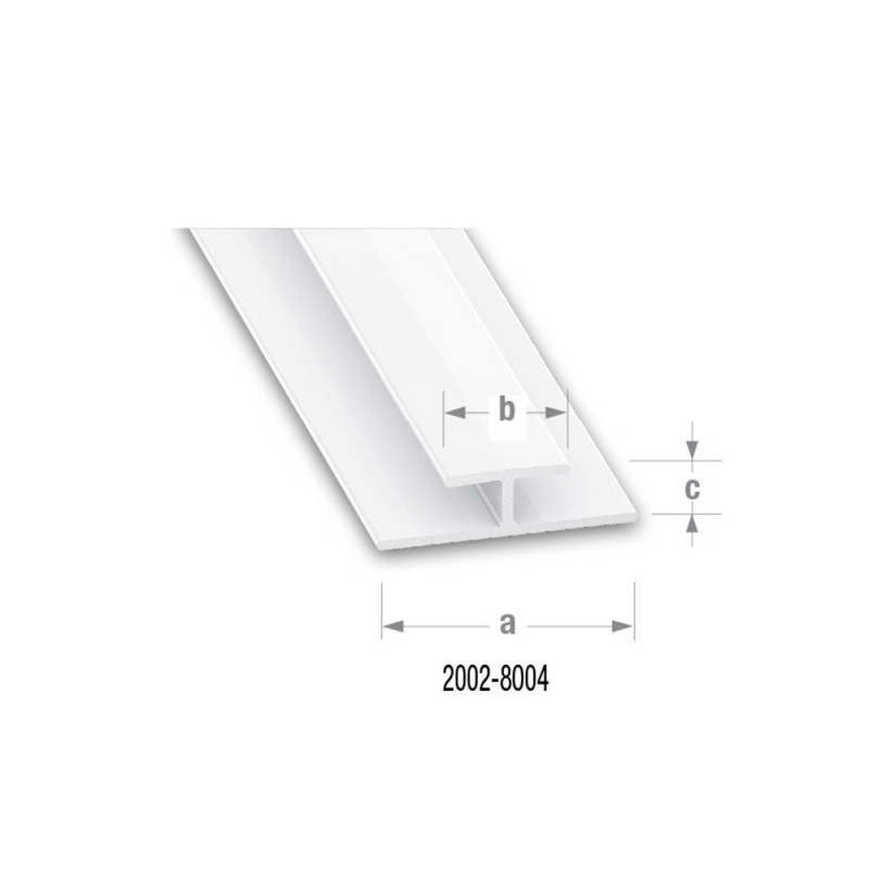 Raccord en H 11x22 PVC blc 1M | Sanifer