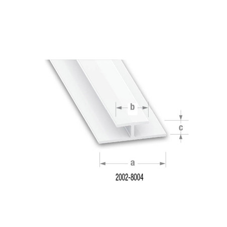 Raccord en H 11x22 PVC blc 1M | Sanifer