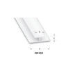 Raccord en H 11x22 PVC blc 1M | Sanifer