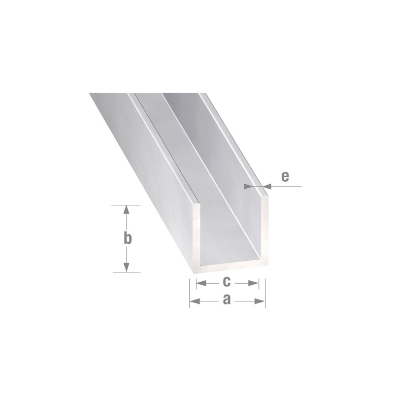 Profil U 10x10 1M alu anodisé | Sanifer