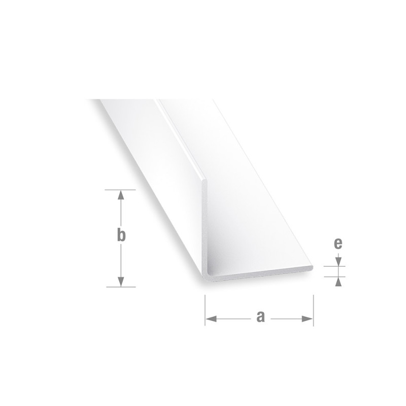 Cornière égale 10mm PVC blc 1M | Sanifer